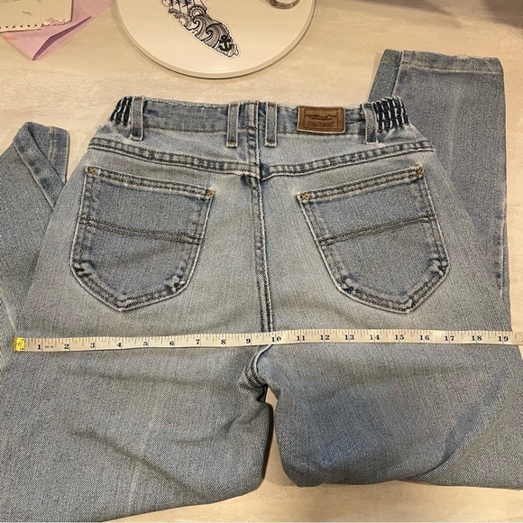 Vintage LL Bean High Waisted Jeans Sz 4P XS Light Denim Double L Comfort Waist - Picture 13 of 13